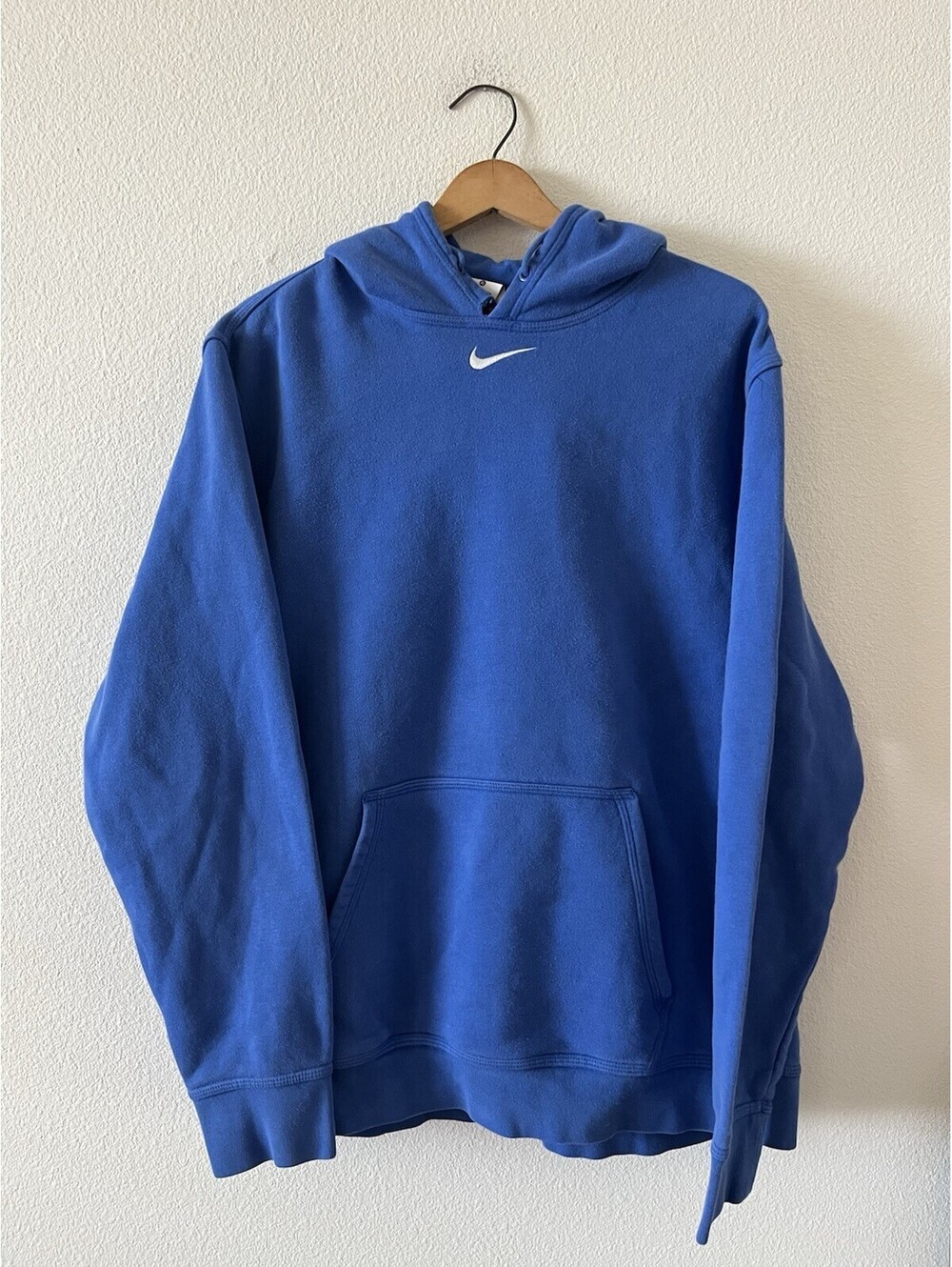 Nike Center Swoosh Pullover Hoodie Royal Blue Mens XL